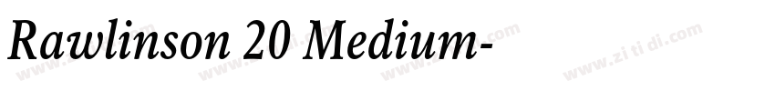 Rawlinson 20 Medium字体转换